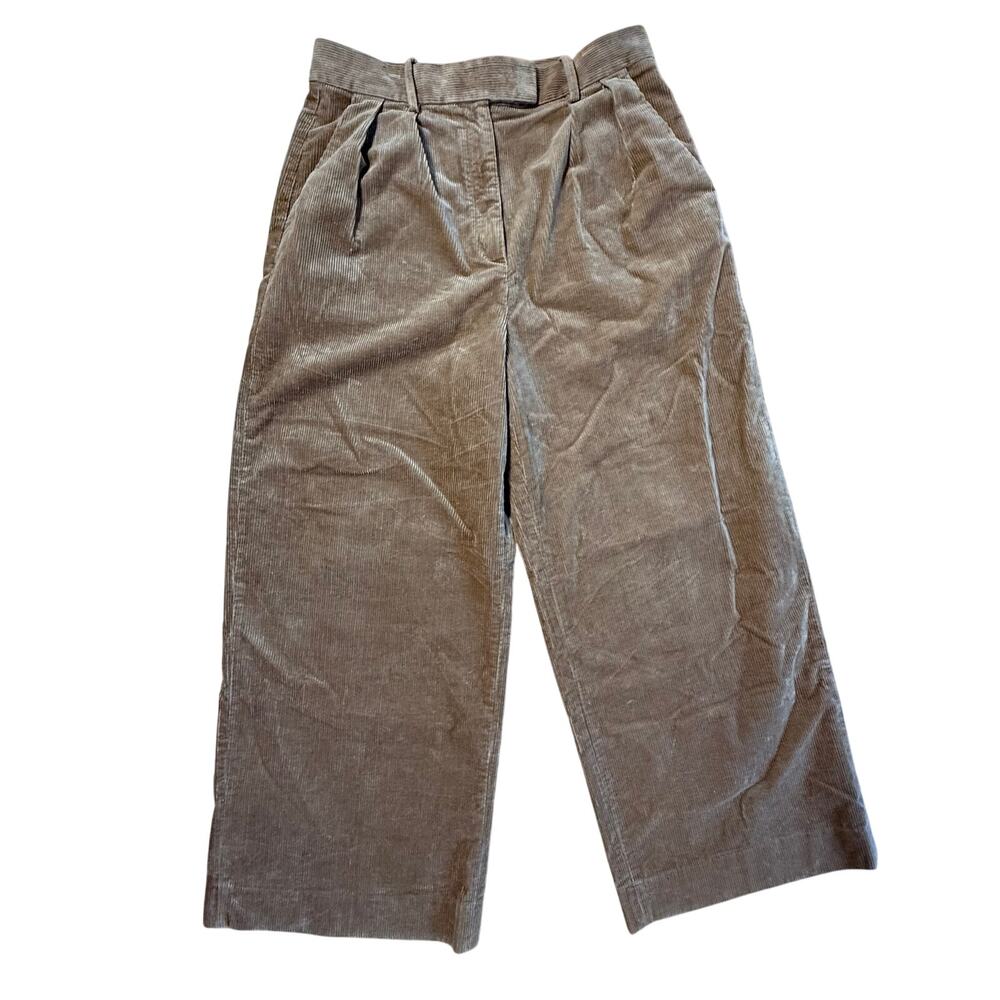 Banana Republic Rivoli Corduroy Pants Women’s 14 Petite Brown Wide Leg Baggy